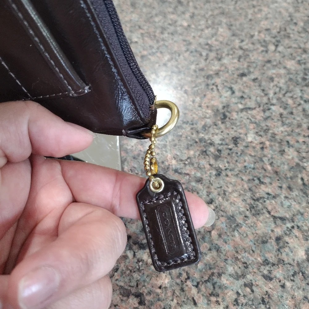 Coach Ergo patent leather wristlet